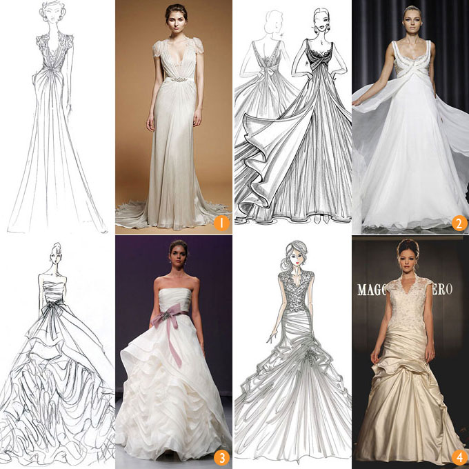 sketch wedding dressesdesigner wedding dresses 1 Jenny Packham